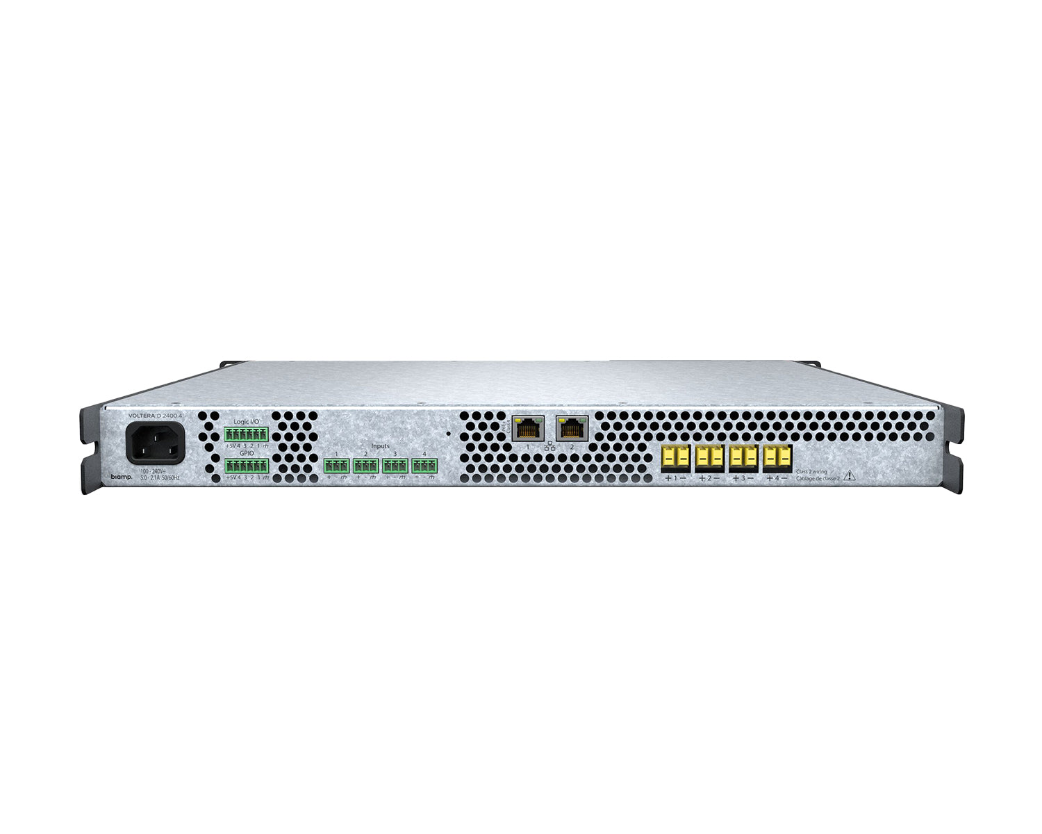 BIAVOLTD24004 - Biamp Voltera D 2400.4 Power Amplifier with DSP 4x600W 1U Image 4