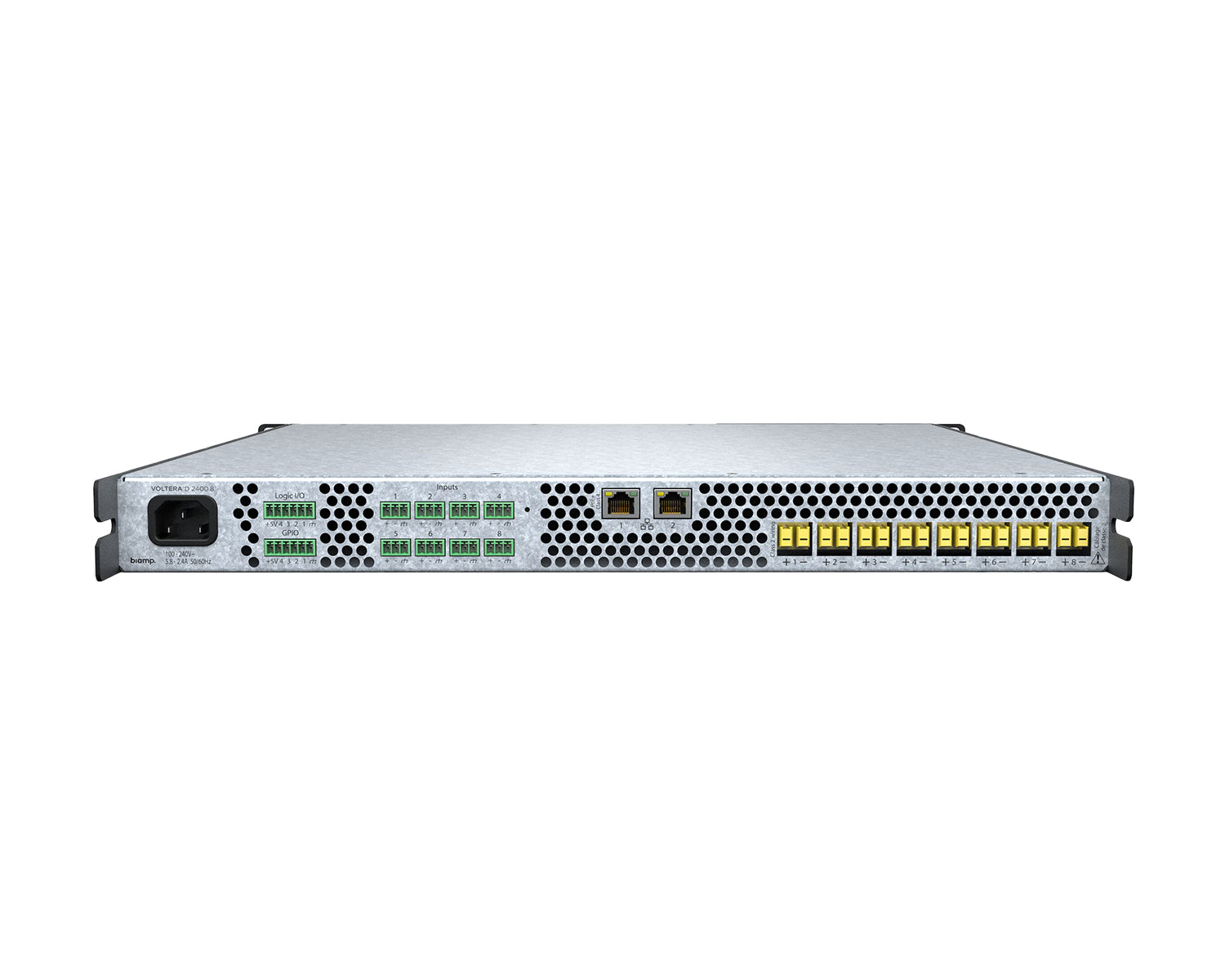 BIAVOLTD24008 - Biamp Voltera D 2400.8 Power Amplifier with DSP 8x300W 1U Image 4