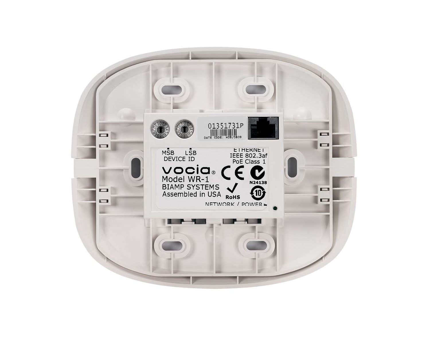 BIAVWR1 - Biamp Vocia WR 1 Networked Wall Remote for Background Music Zones Image 2