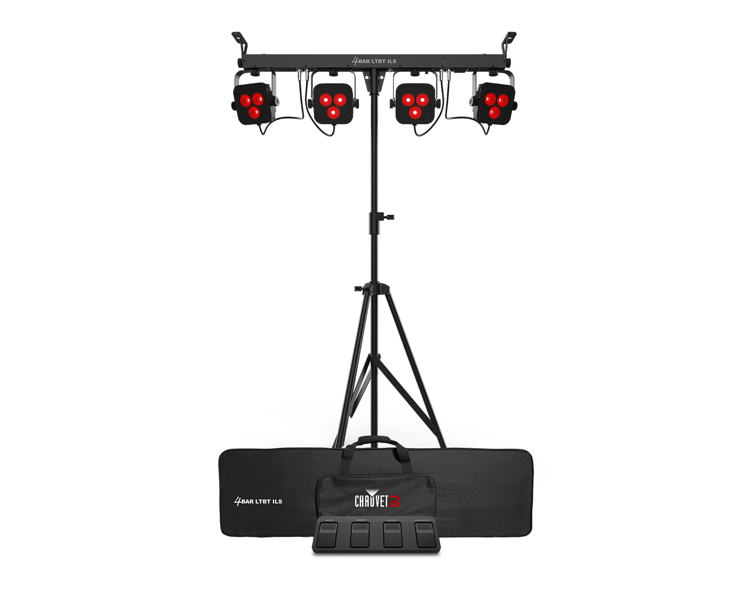 CHA4BLTBTILS - CHAUVET DJ 4BAR LTBT ILS 4 Head Wash Tripod 12x3W RGB and Footswitch and Bluetooth Image 1