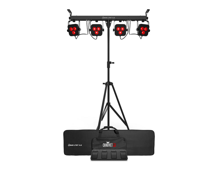 CHA4BLTBTILS - CHAUVET DJ 4BAR LTBT ILS 4 Head Wash Tripod 12x3W RGB and Footswitch and Bluetooth Image 1