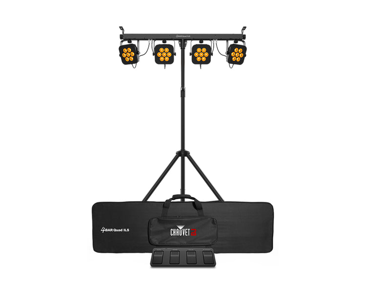 CHA4BQILS - CHAUVET DJ 4BAR Quad ILS 4 Head Wash Tripod 144 R or 144 G or 144 B (432) LEDs Image 1