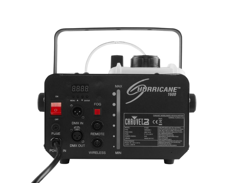 CHAH1600 - CHAUVET DJ Hurricane 1600 Smoke Machine 25000cft or min with Remote Image 5