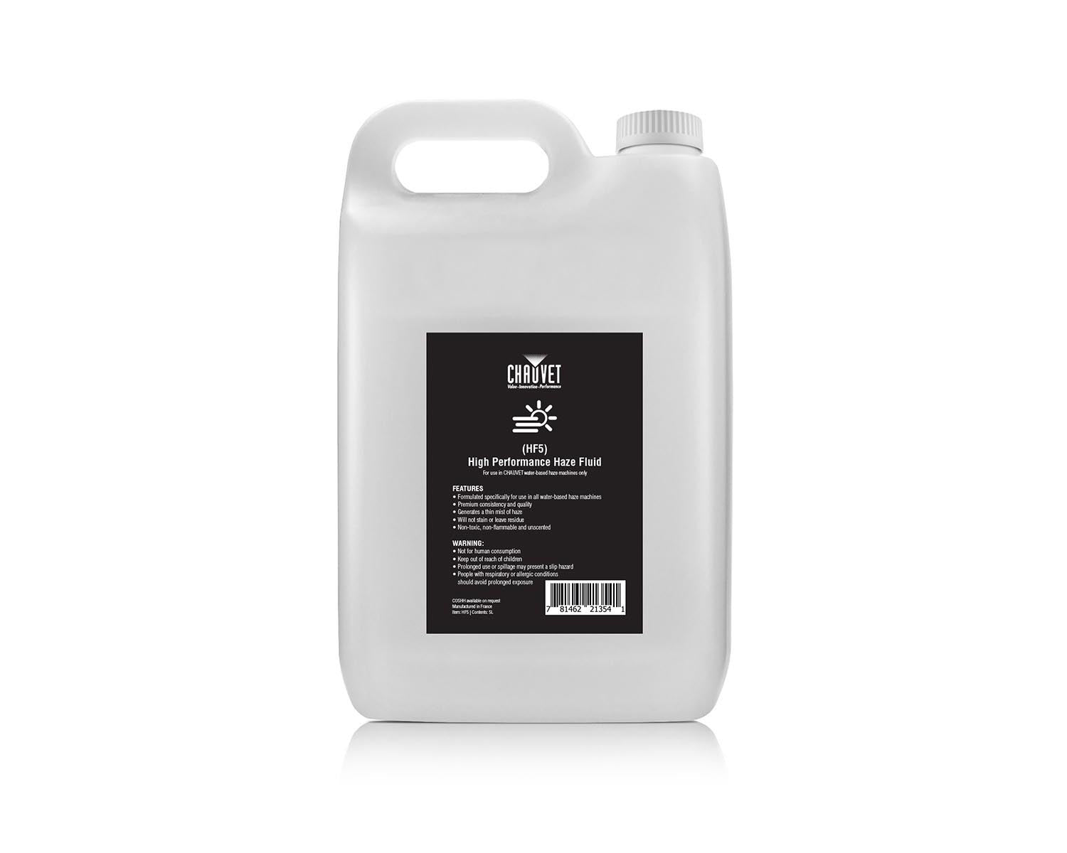 CHAHF5X4 - CHAUVET DJ HF5 BOX OF 4 x 5 Litre Bottle High Performance Haze Fluid Image 2