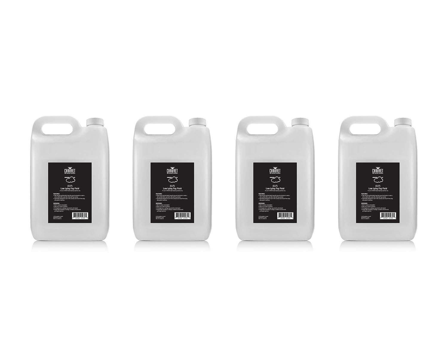 CHALLF5X4 - CHAUVET DJ LLF5 BOX OF 4 x 5L Low Lying Fog Fluid for Cloud 9 or Cumulus Image 1