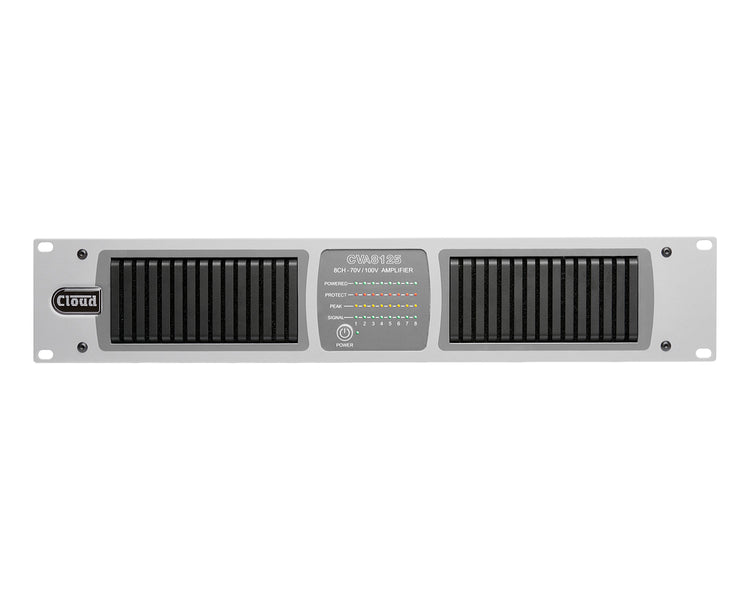CLOCVA8125 - Cloud CVA8125 Energy Efficient Power Amp with DSP 8x125W LowZ or 100V 2U Image 1