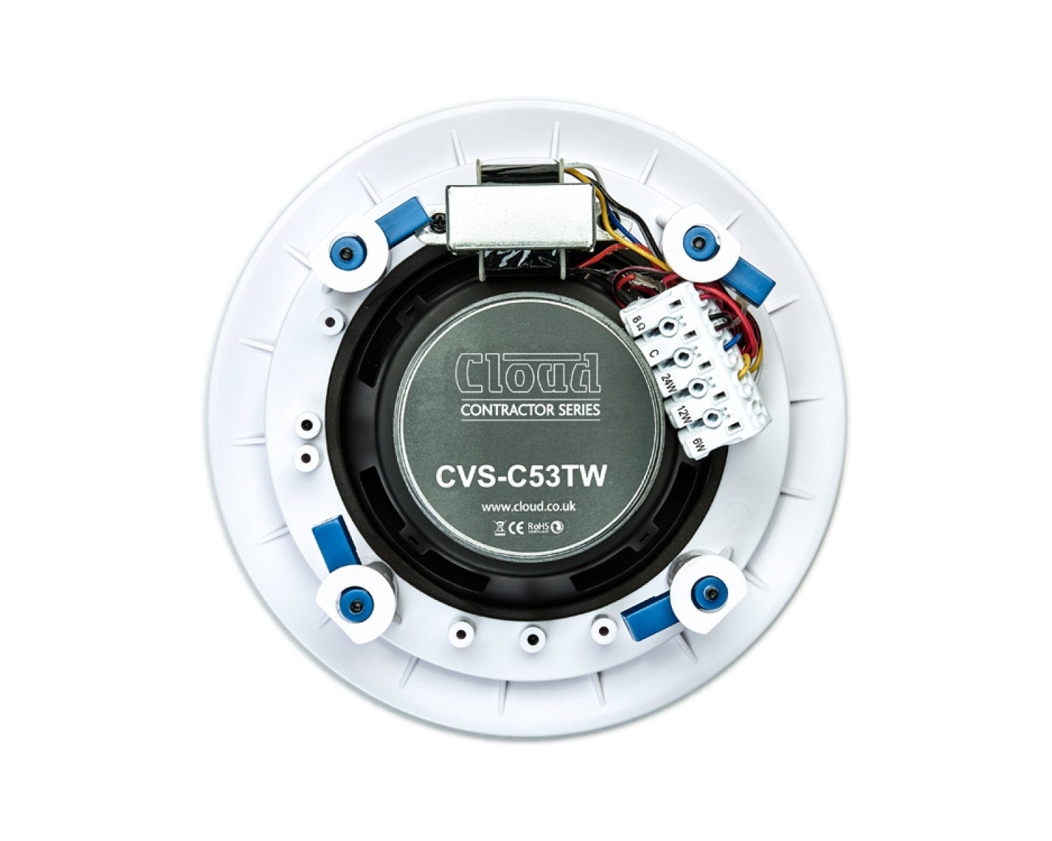 CLOCVSC53TW - Cloud Contractor CVS C53TW 5.25inch 2 Way Ceiling Speaker 40W 8ohm or 24W 100V White Image 2