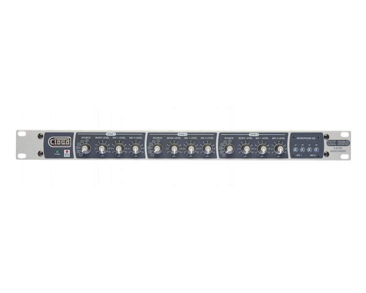 CLOCX263 - Cloud CX263 1 Stereo and 2 Mono Zone or 6 Line or 2 Mic Input Mixer 1U Image 1