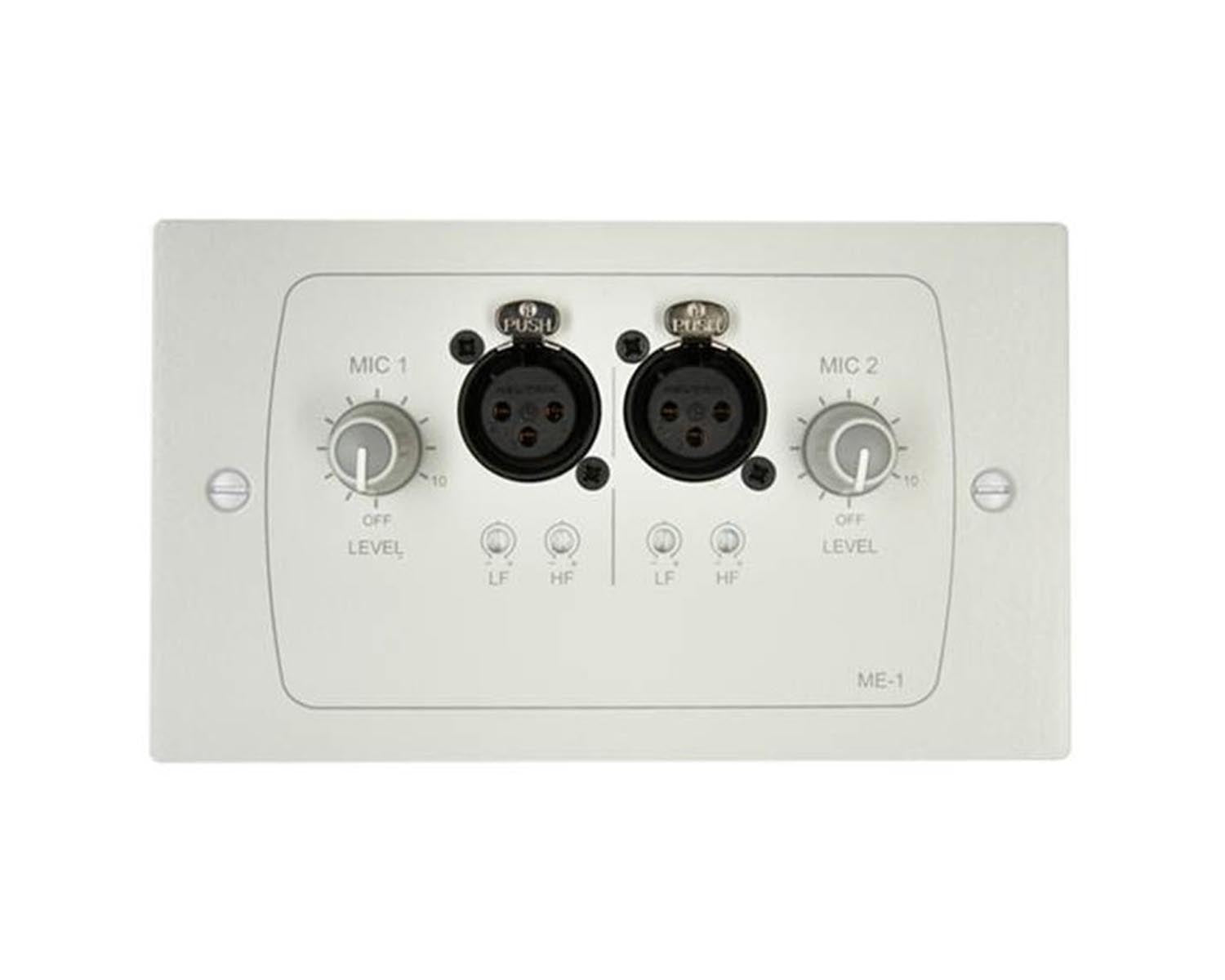 CLOME1W - Cloud ME 1W Dual Microphone Input Plate with Volume and EQ for DCM1 or e White Image 1