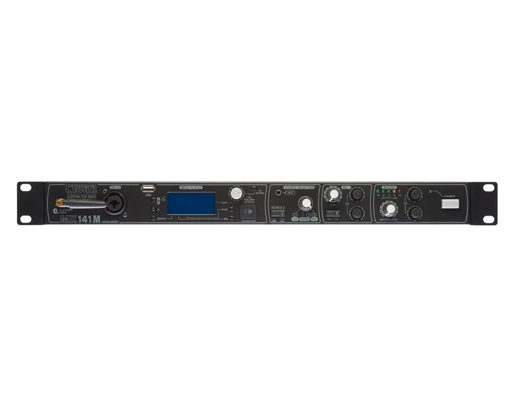 CLOMX141M - Cloud Contractor MX141M Media Mixer 4 Line 1 Mic In 1 Out FM and Bluetooth 1U Image 1