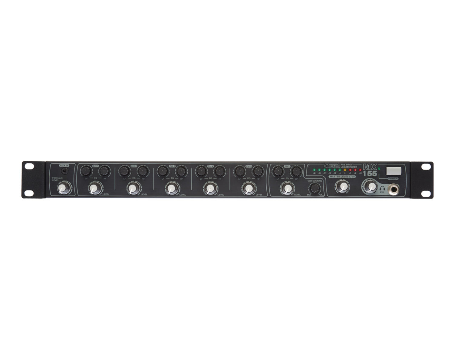 CLOMX155 - Cloud Contractor MX155 7Ch Mixer 5 Mic or Line 1 Mic Input and Talkover 1 Out 1U Image 1