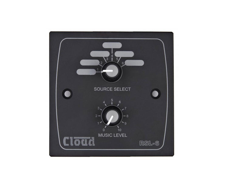 CLORSL6B - Cloud RSL 6B Remote 6 Source or Volume Level Select Wall Plate Black Image 1