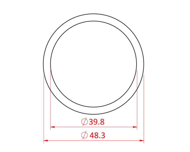 DOUT2400001 - Doughty T2400001 Aluminium Barrel 48mm x 6.1metre (20ft) Black Image 2