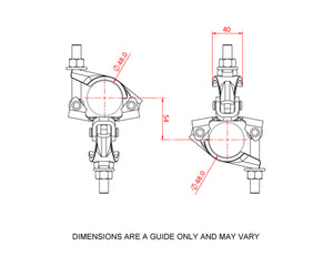 DOUT24900 - Doughty T24900 Scaffold Double Coupler Pressed Steel for 48mm Tubes Image 3