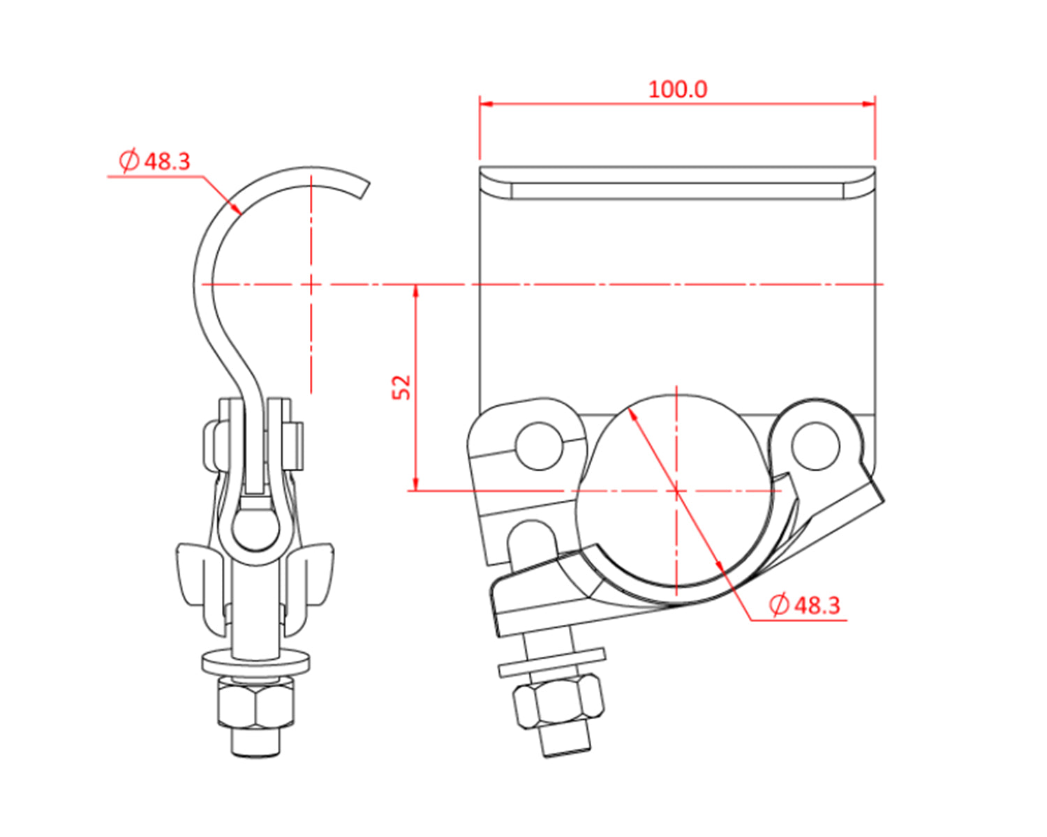 DOUT24950 - Doughty T24950 Pressed Steel Scaffold Cross Over Clamp Image 2