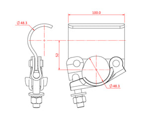 DOUT24950 - Doughty T24950 Pressed Steel Scaffold Cross Over Clamp Image 2
