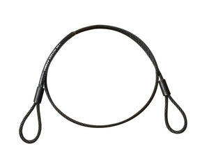 DOUT2849001 - Doughty T2849001 100kg Safety Wire 600mm BLACK Excluding Carabiner Image 1