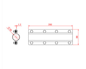 DOUT30101 - Doughty T30101 Pipe to Pipe Straight Coupler 38mm ZINC Image 2
