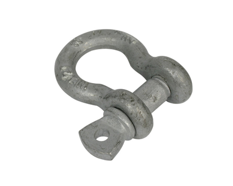 DOUT39200 - Doughty T39200 Bow Shackle Silver 8mm Pin x 12mm Jaw WLL 500Kg Image 1
