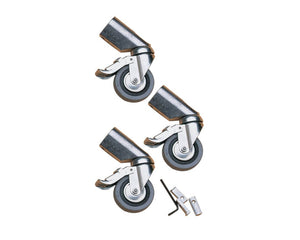 DOUT50502 - Doughty T50502 Castor Kit 75mm Kit (Fits 8 Different Stands) BLACK Image 1