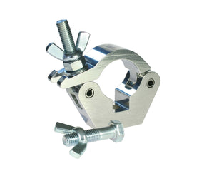 DOUT58010 - Doughty T58010 Slimline Hook Clamp Coupler c or w M12 Bolt or Wing Nut Silver Image 1