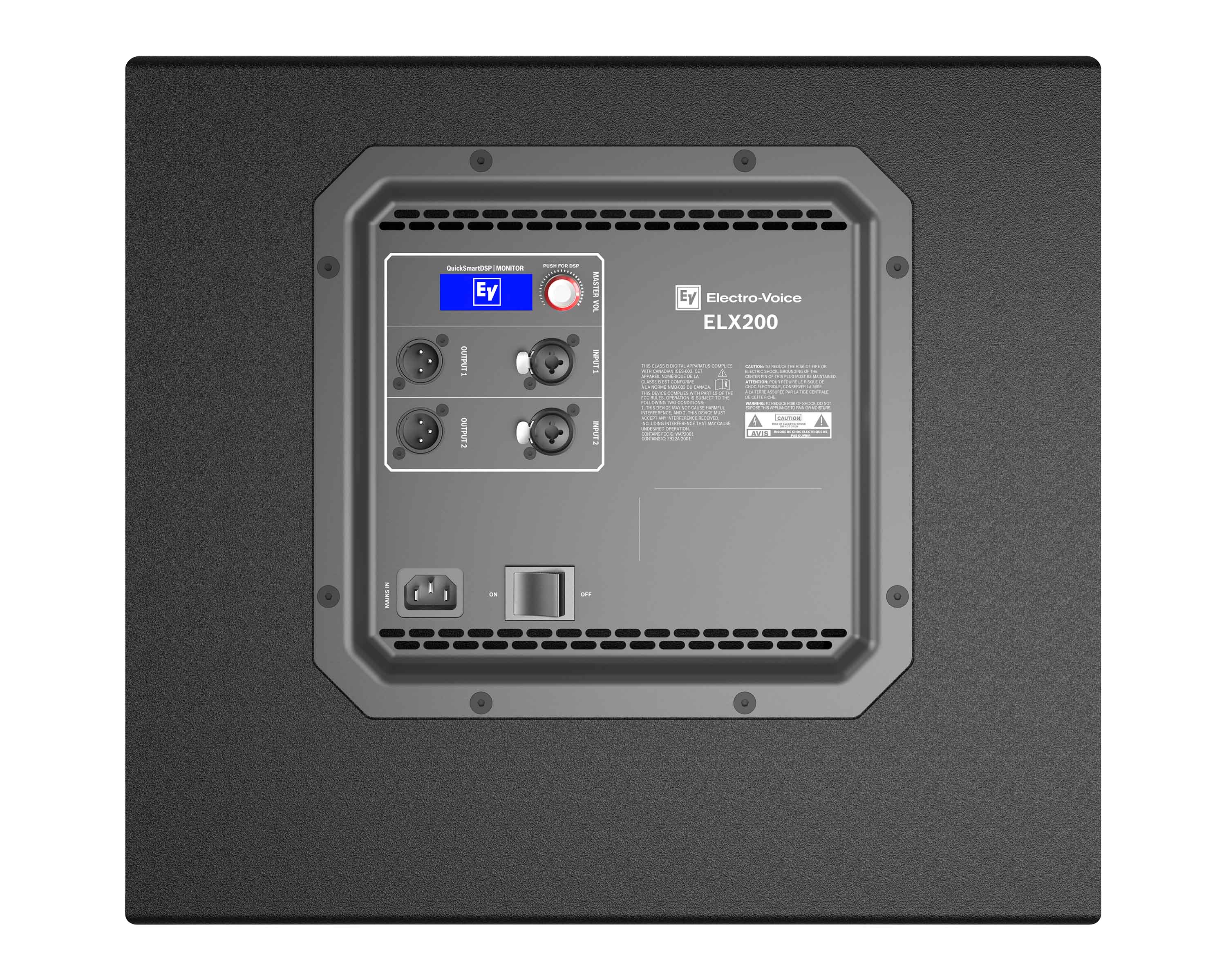 ELEELX20012SP - Electro-Voice ELX200 12SP 12inch Powered Subwoofer 1200W Black Image 3