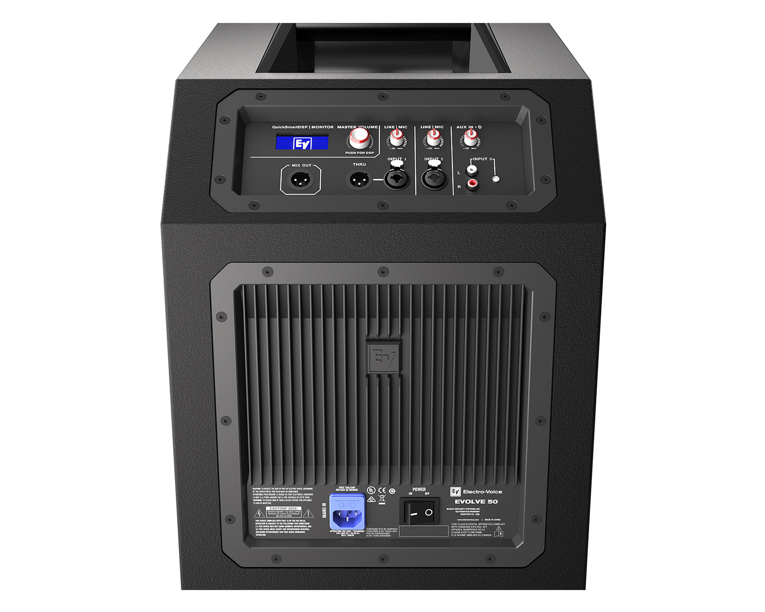 ELEEVOLVE50B - Electro-Voice EVOLVE 50 BLACK Column Speaker System with DSP 12inch Sub and BT Image 3