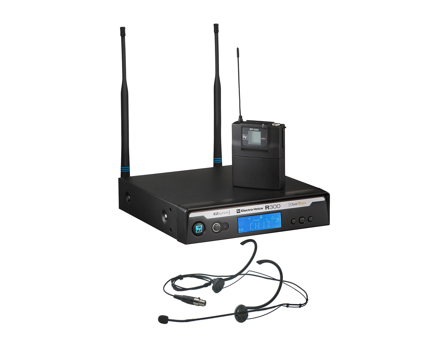 ELER300EE - Electro-Voice R300 E or E CH70 Headworn Mic System with HM3 E Band 850MHz 865MHz Image 1