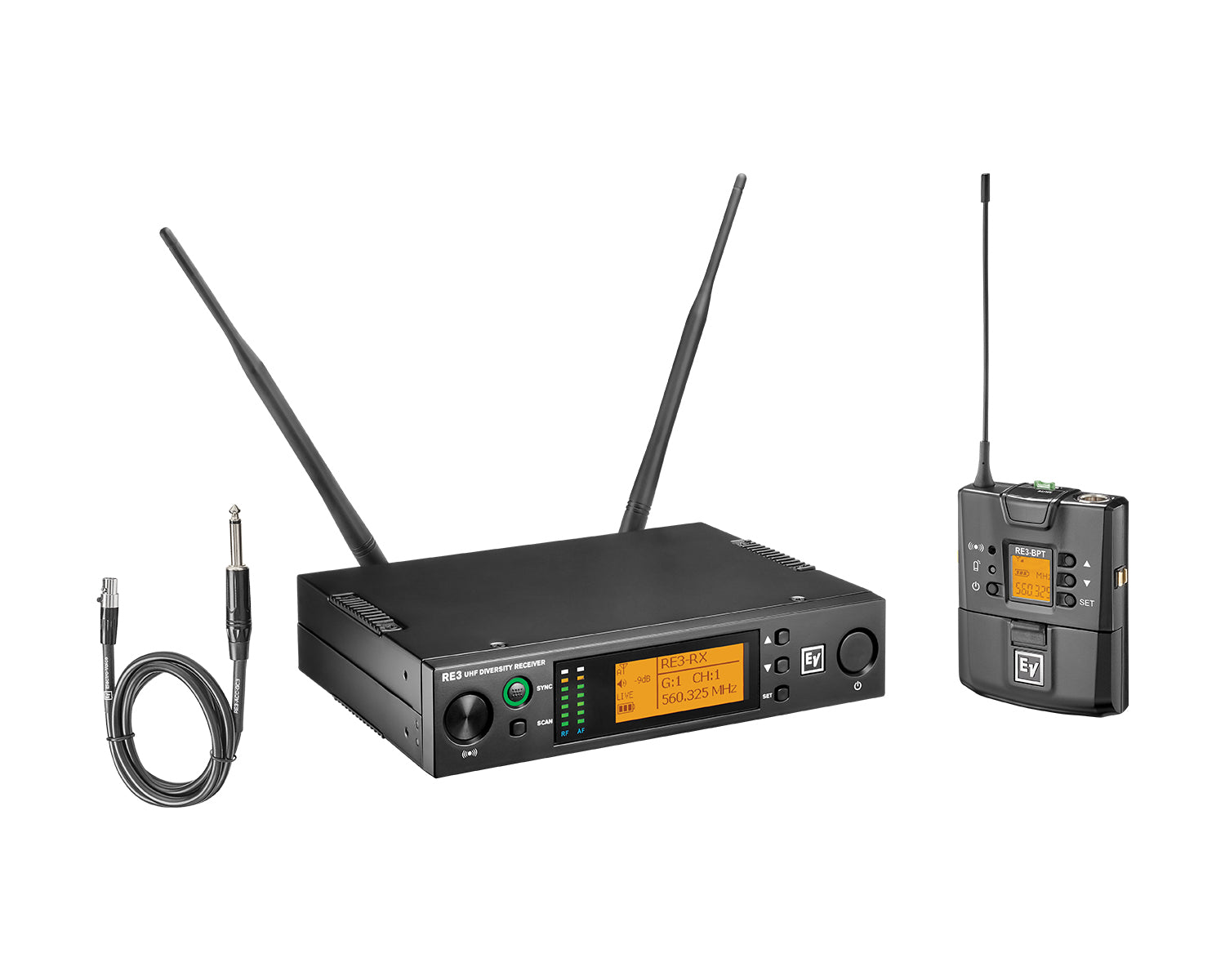 ELERE3BPGC8M - Electro-Voice RE3 BPGC 8M CH70 and Duplex Gap B or pack Instrument Set with GC3 Cable Image 2