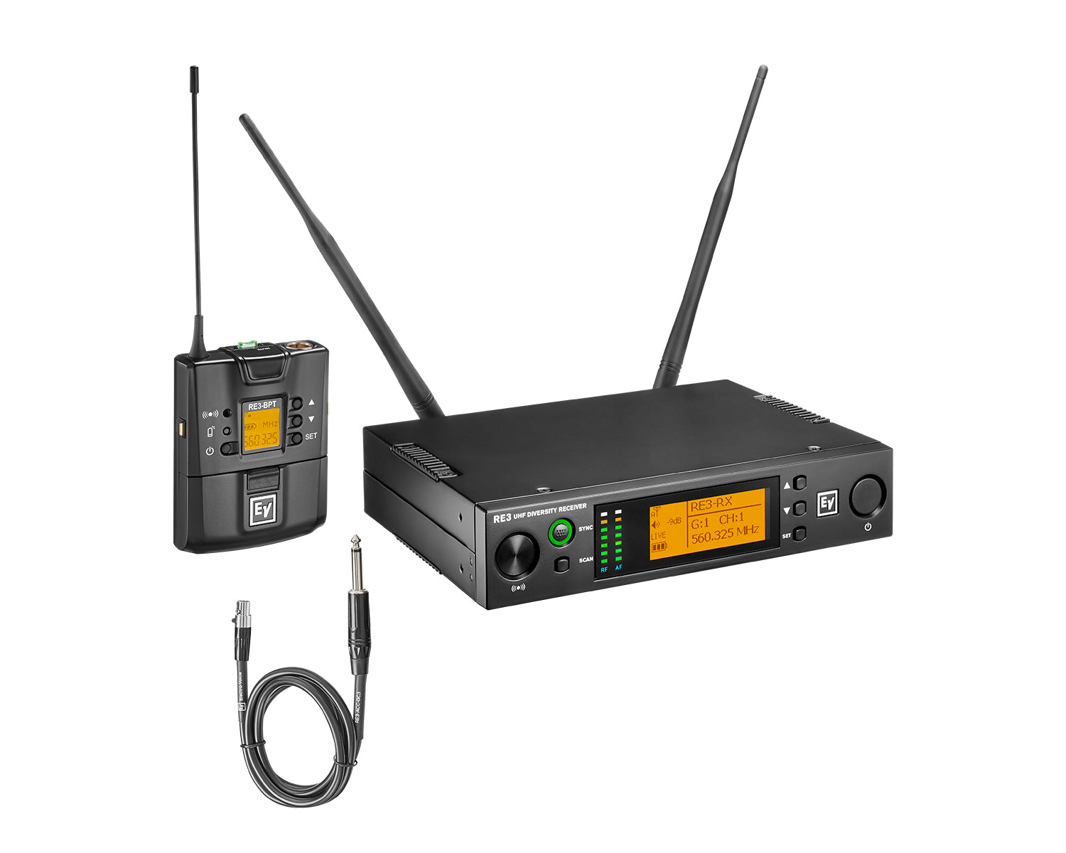 ELERE3BPGC8M - Electro-Voice RE3 BPGC 8M CH70 and Duplex Gap B or pack Instrument Set with GC3 Cable Image 3