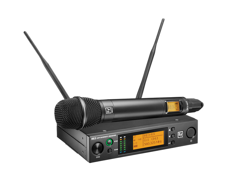 ELERE3ND868M - Electro-Voice RE3 ND86 8M CH70 and Duplex Gap Handheld Mic System and ND86 Capsule Image 2