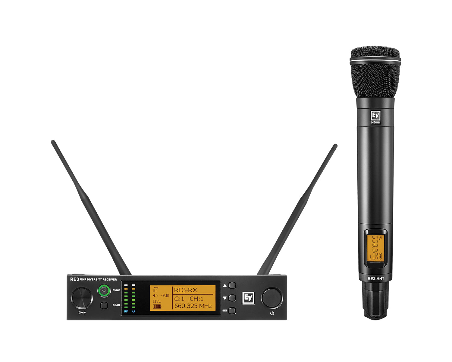 ELERE3ND968M - Electro-Voice RE3 ND96 8M CH70 and Duplex Gap Handheld Mic System and ND96 Capsule Image 1