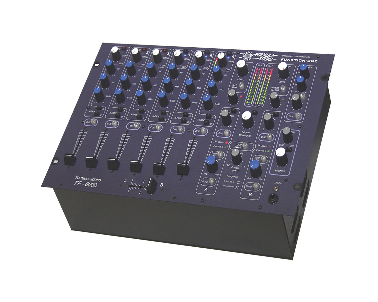 FORFF6000 - Formula Sound FF6000 6Ch Dual Format 19inch DJ Mixer with Linear Faders Image 1