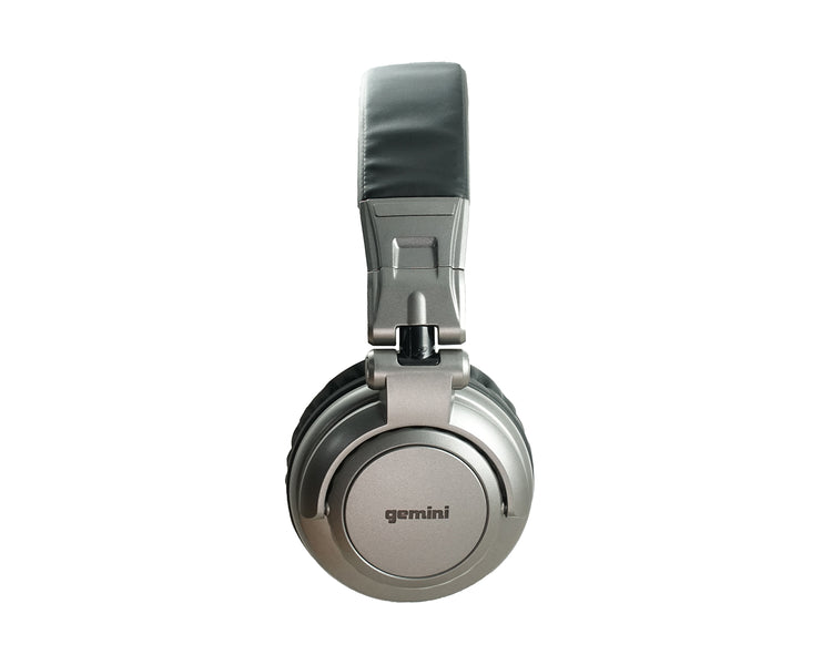 GEMDJX500 - Gemini DJX 500 Closed Back DJ Headphones Silver Image 2