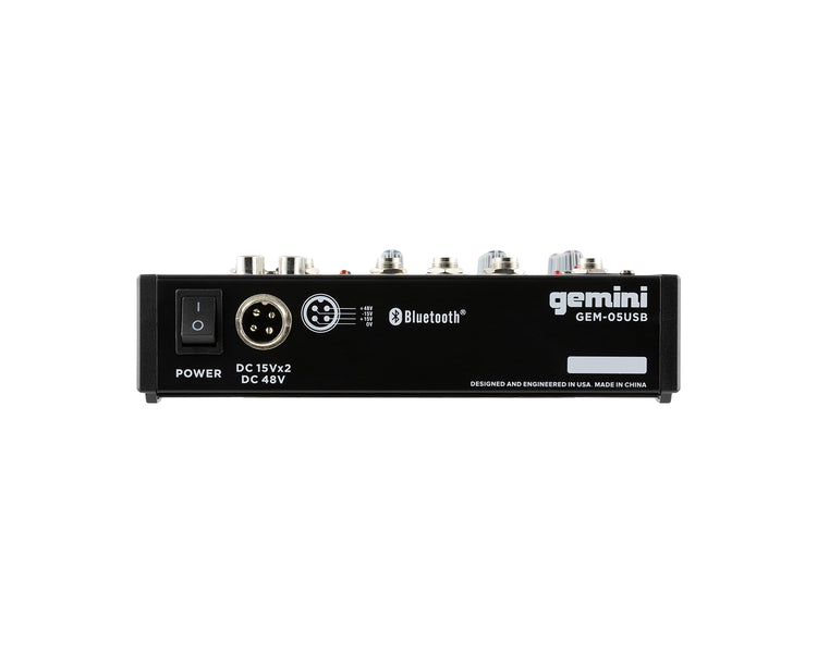 GEMGEM05USB - Gemini GEM 05USB Compact 5 Channel Bluetooth Mixer Image 5