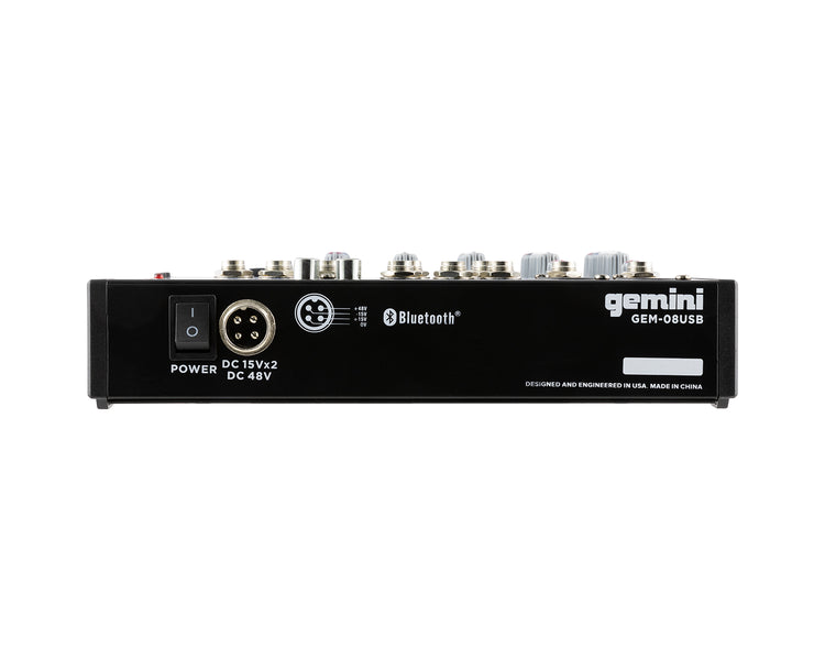 GEMGEM08USB - Gemini GEM 08USB Compact 8 Channel Bluetooth Mixer Image 5