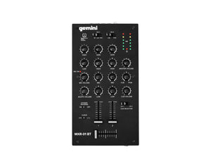 GEMMXR01BT - Gemini MXR 01BT 2 Channel Pro DJ Mixer with 3 Band EQ and Bluetooth Image 1