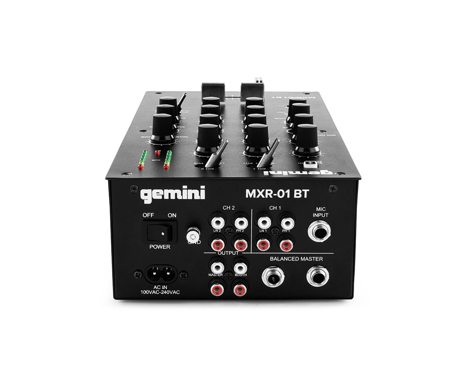 GEMMXR01BT - Gemini MXR 01BT 2 Channel Pro DJ Mixer with 3 Band EQ and Bluetooth Image 5