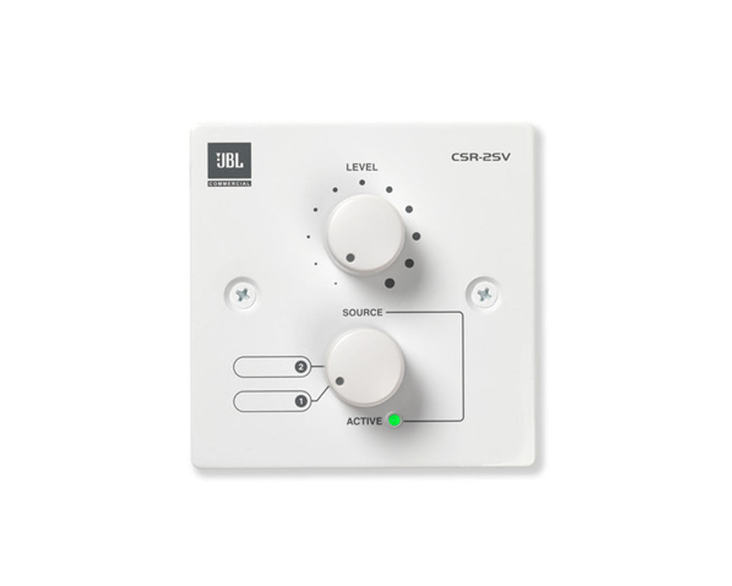 JBLCSR2SV - JBL CSR2SV Wall Mounted 2 Source and Volume Remote Control White Image 1