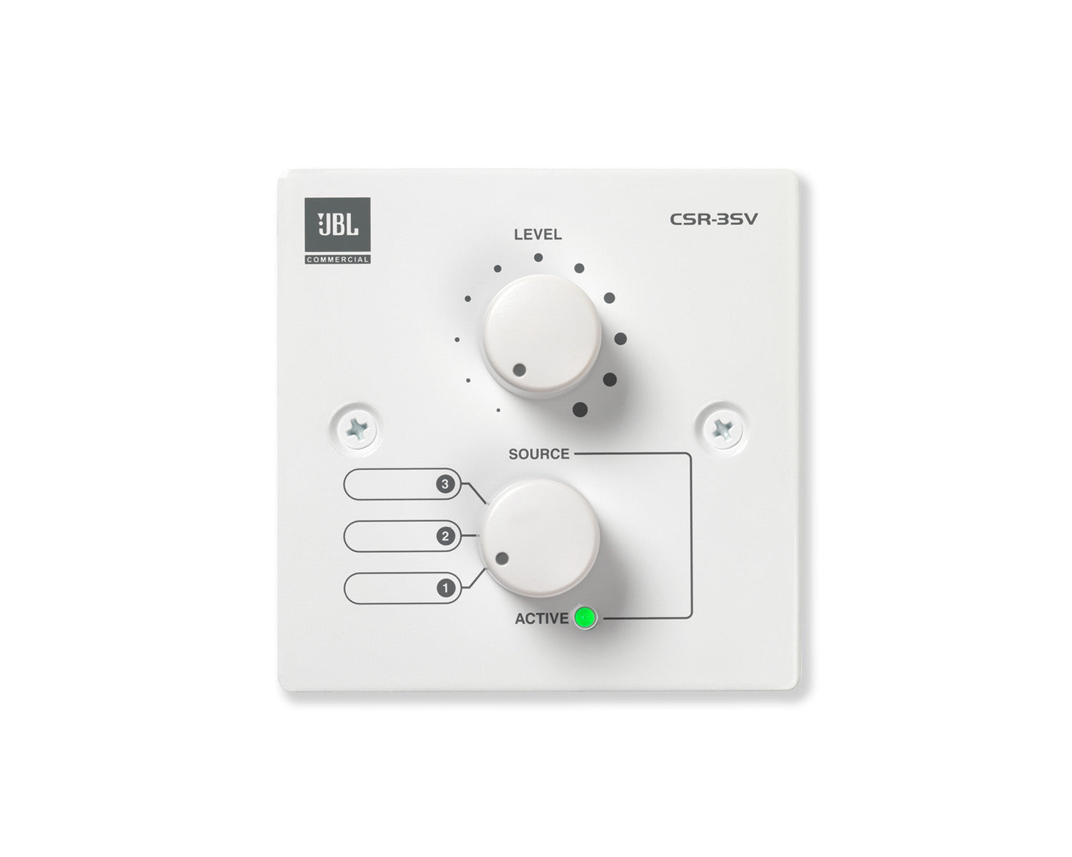 JBLCSR3SV - JBL CSR3SV Wall Mounted 3 Source and Volume Remote Control White Image 1