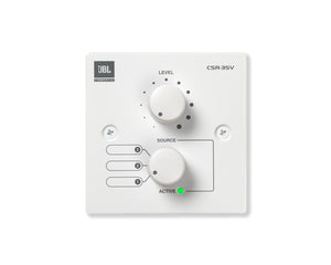 JBLCSR3SV - JBL CSR3SV Wall Mounted 3 Source and Volume Remote Control White Image 1