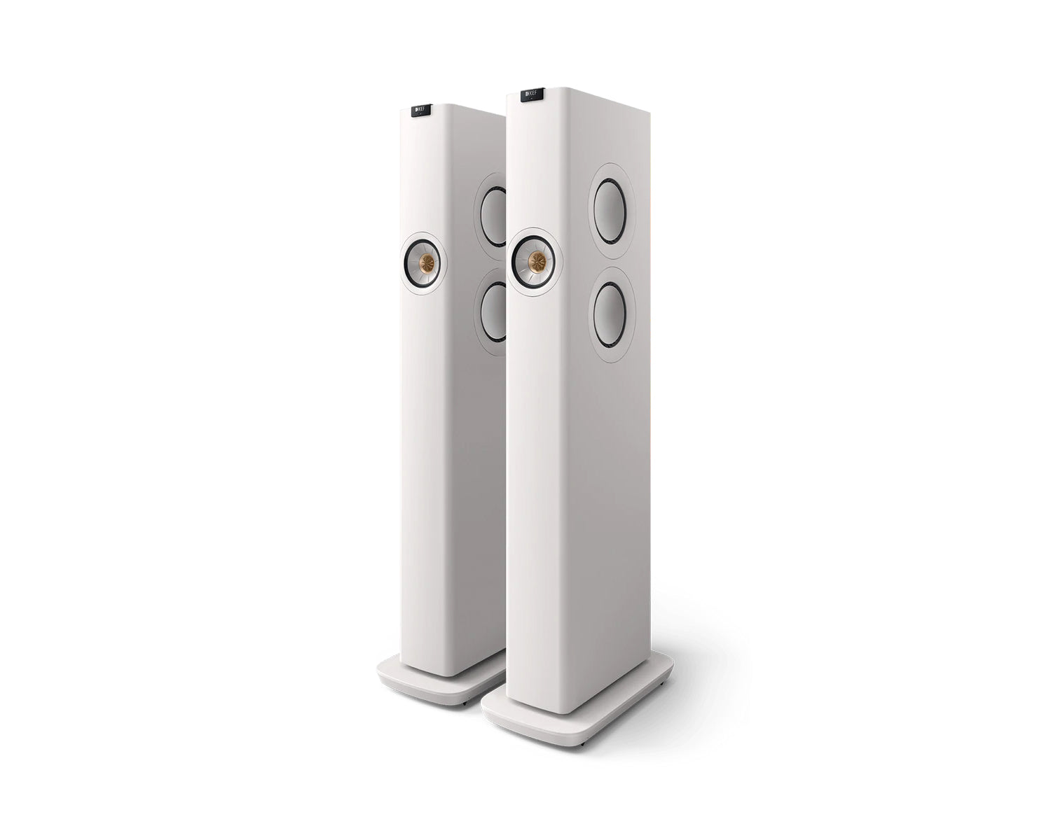 KEFLS60WW - KEF LS60 Wireless 4x5.25inch and 4inch 3 Way Floorstanding Speaker White PAIR Image 1