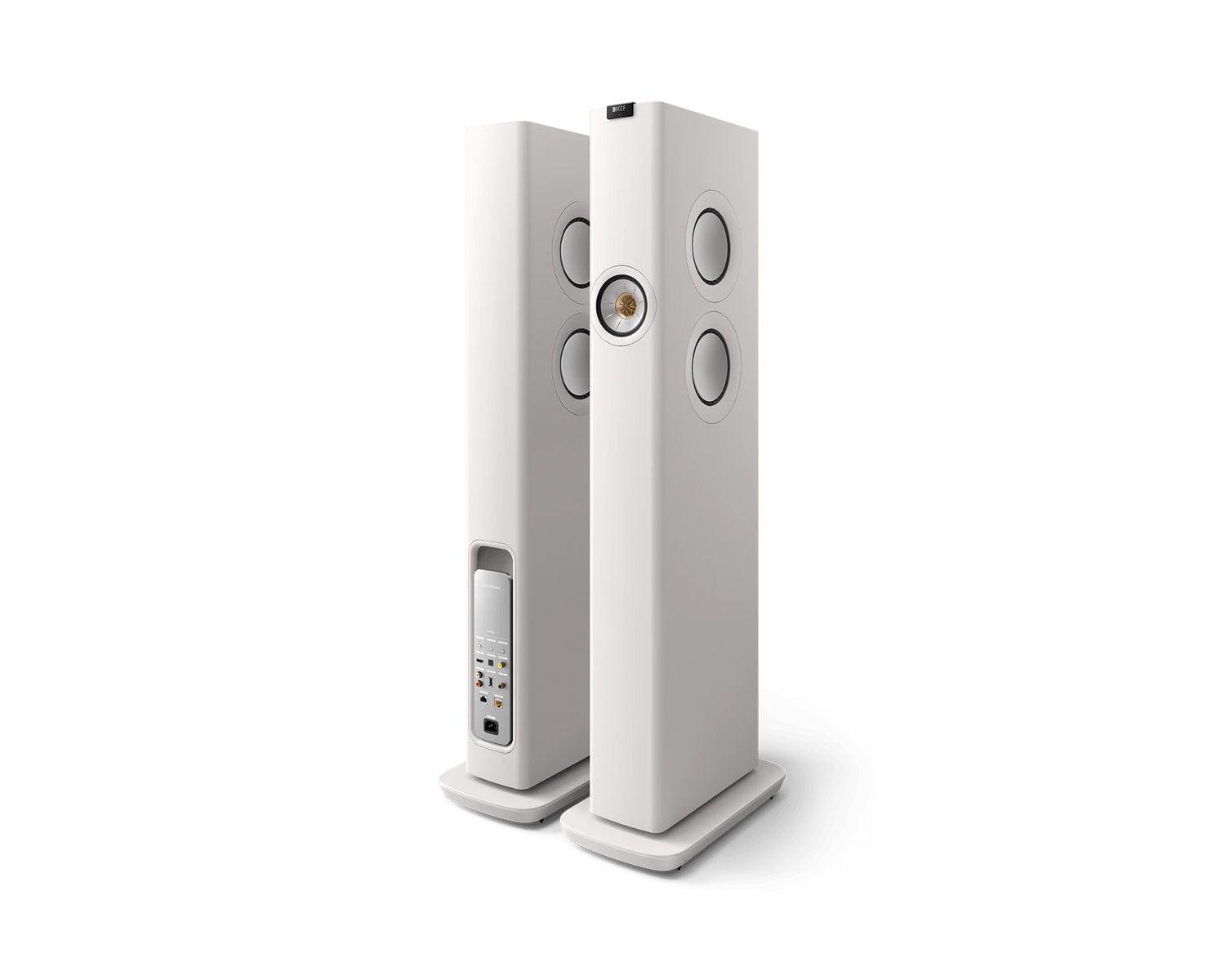 KEFLS60WW - KEF LS60 Wireless 4x5.25inch and 4inch 3 Way Floorstanding Speaker White PAIR Image 2