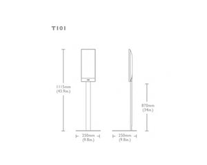 KEFT101FS - KEF T Series Floor Stand for T101 & T301 Satellite Speakers Blk PAIR Image 4