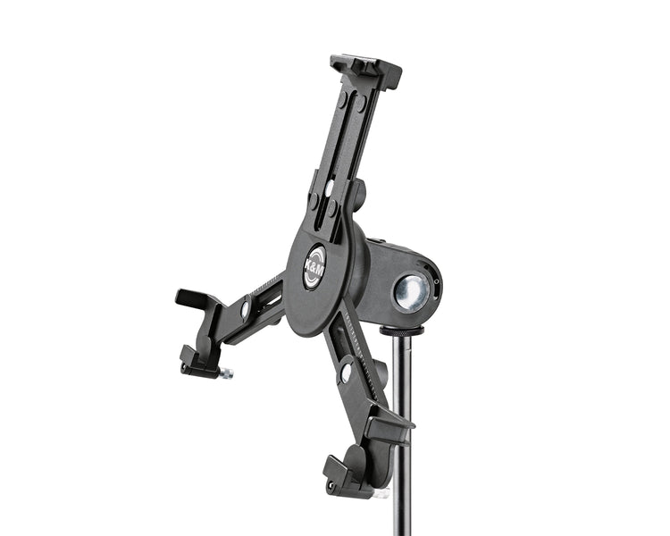 KMS19790 - K&M 19790 Tablet iPad or PC Holder For Mic Stand Top with 3 or 8inch Thread Image 1