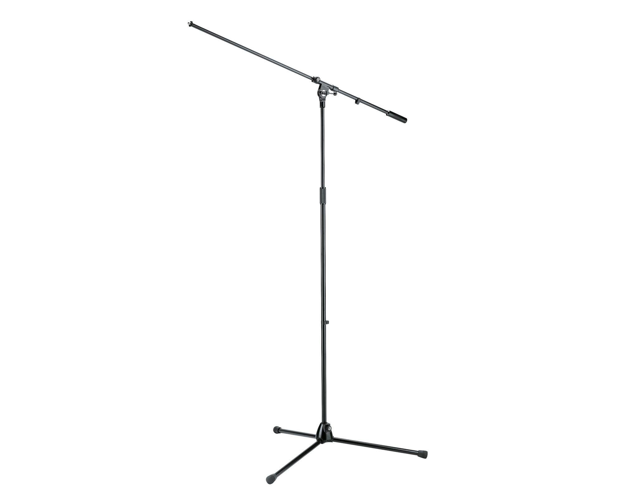 KMS21021 - K&M 21021 Overhead Mic Boom Stand with Long Legs and Column Black Image 1
