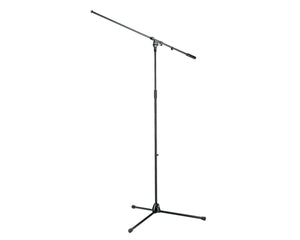 KMS21021 - K&M 21021 Overhead Mic Boom Stand with Long Legs and Column Black Image 1