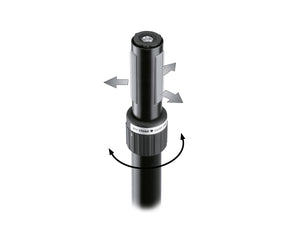 KMS21340 - K&M 21340 Distance Rod with Hand Crank with 35mm RING LOCK or M20 Ends Image 2