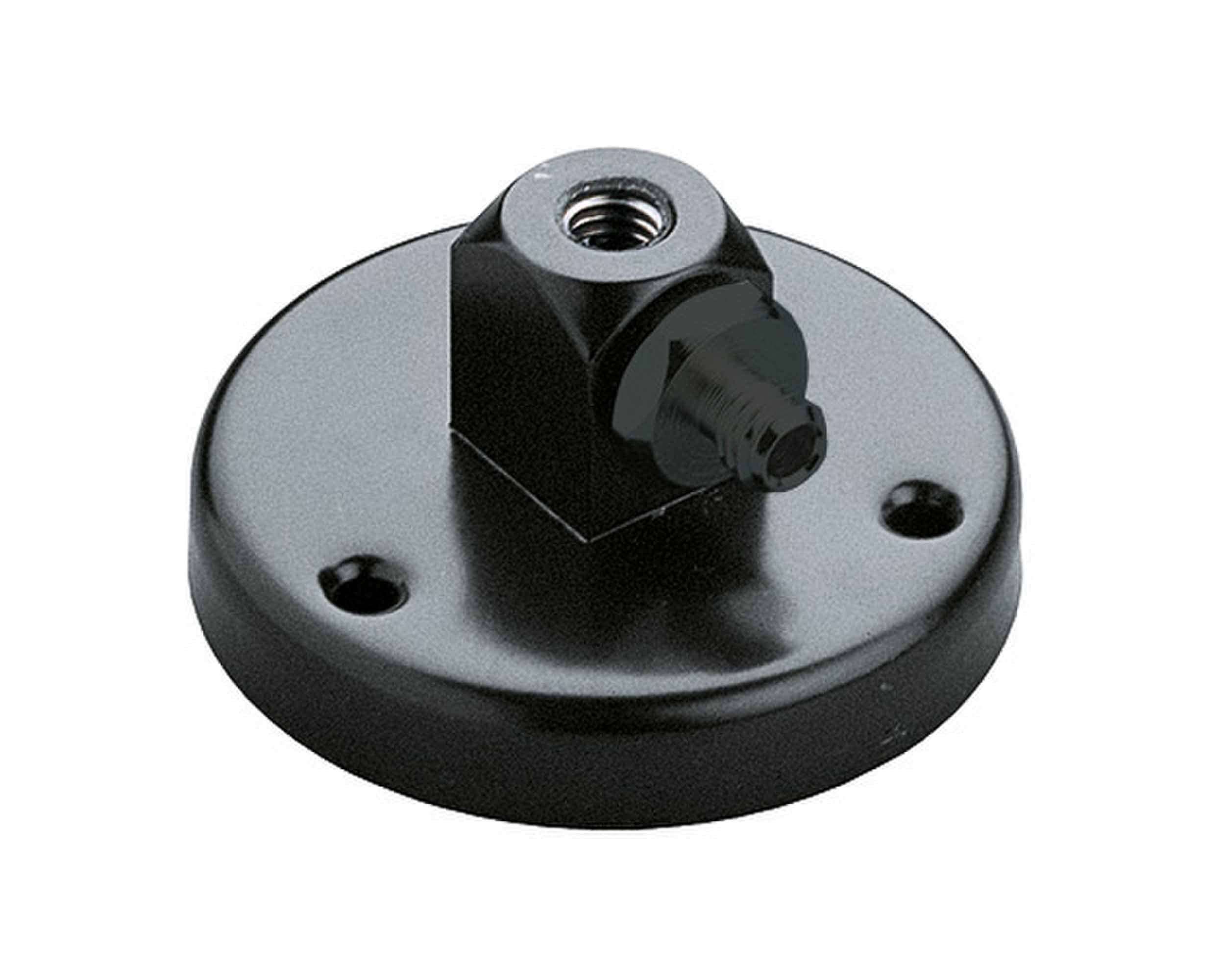 KMS22130 - K&M 22130 221C Table Flange 3 or 8inch with 4mm Cable Entry Hole Black Image 1