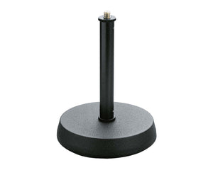 KMS23200 - K&M 232BK (23200) 130mm Cast Round Base Table Mic Stand 175mm Black Image 1